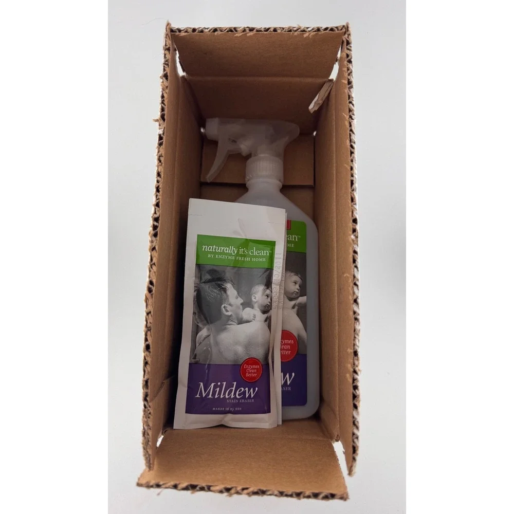 Naturally Its Clean Mildew Cleanser Concentrate Spray‎ Bottle 3 Packets